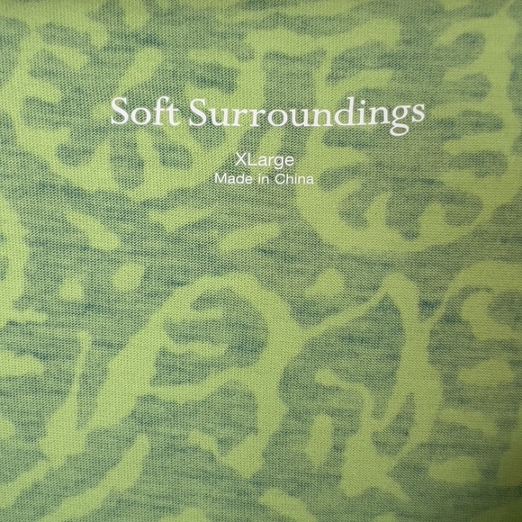 NWT Soft Surroundings Short Santiago Gaia Dress in Tropical Green Size XL - Picture 6 of 13